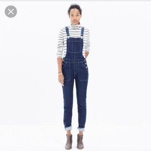 Madewell skinny overalls in Judd wash